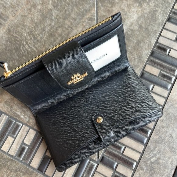Coach Tech Wallet Black NWT - Picture 3 of 15